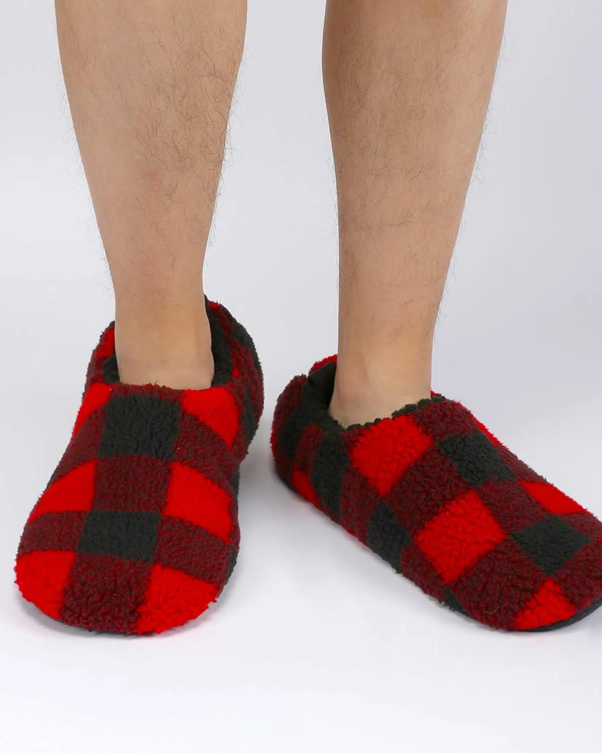 Panda Bros Mens Slipper Socks Low Cut Super Soft Warm Home Sock with Non-Slip Indoor Slipper Shoes Socks