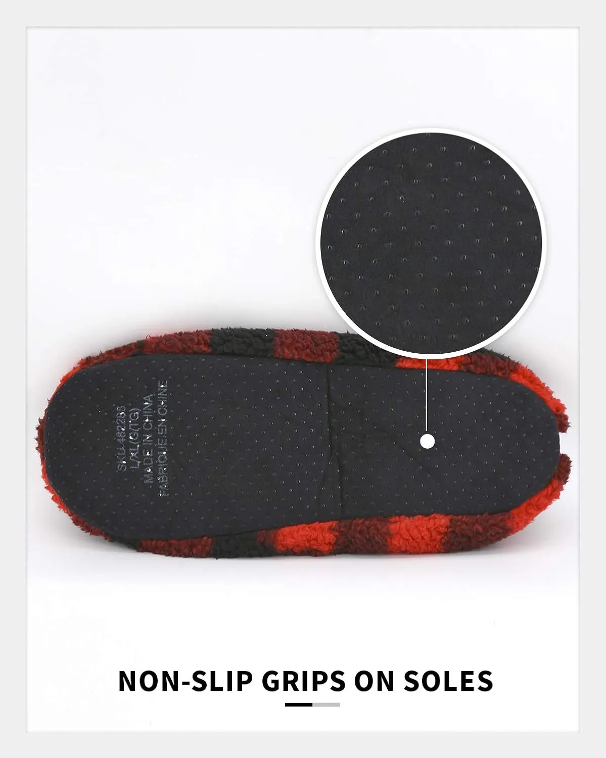 Panda Bros Mens Slipper Socks Low Cut Super Soft Warm Home Sock with Non-Slip Indoor Slipper Shoes Socks