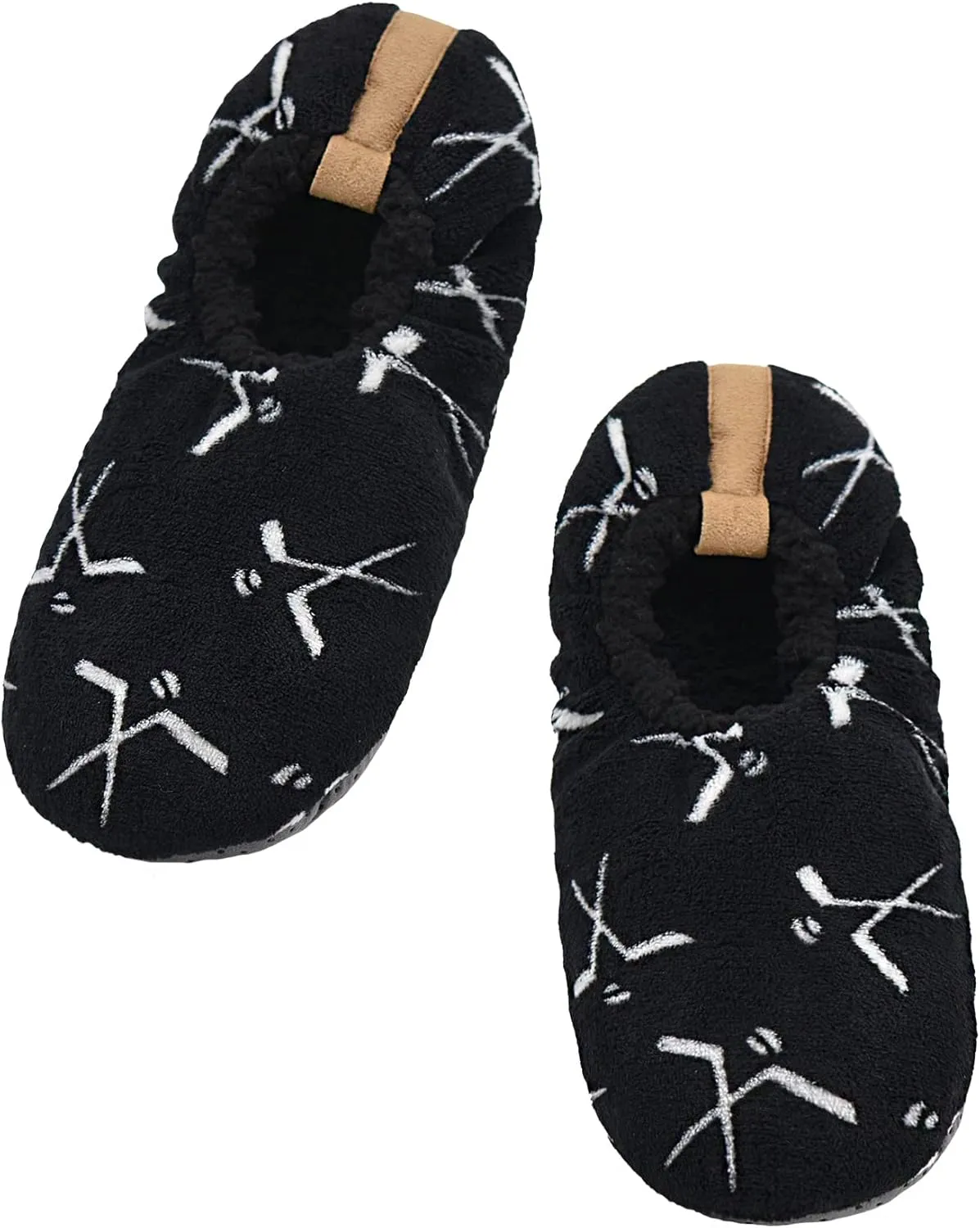 Panda Bros Mens Slipper Socks Low Cut Super Soft Warm Home Sock with Non-Slip Indoor Slipper Shoes Socks