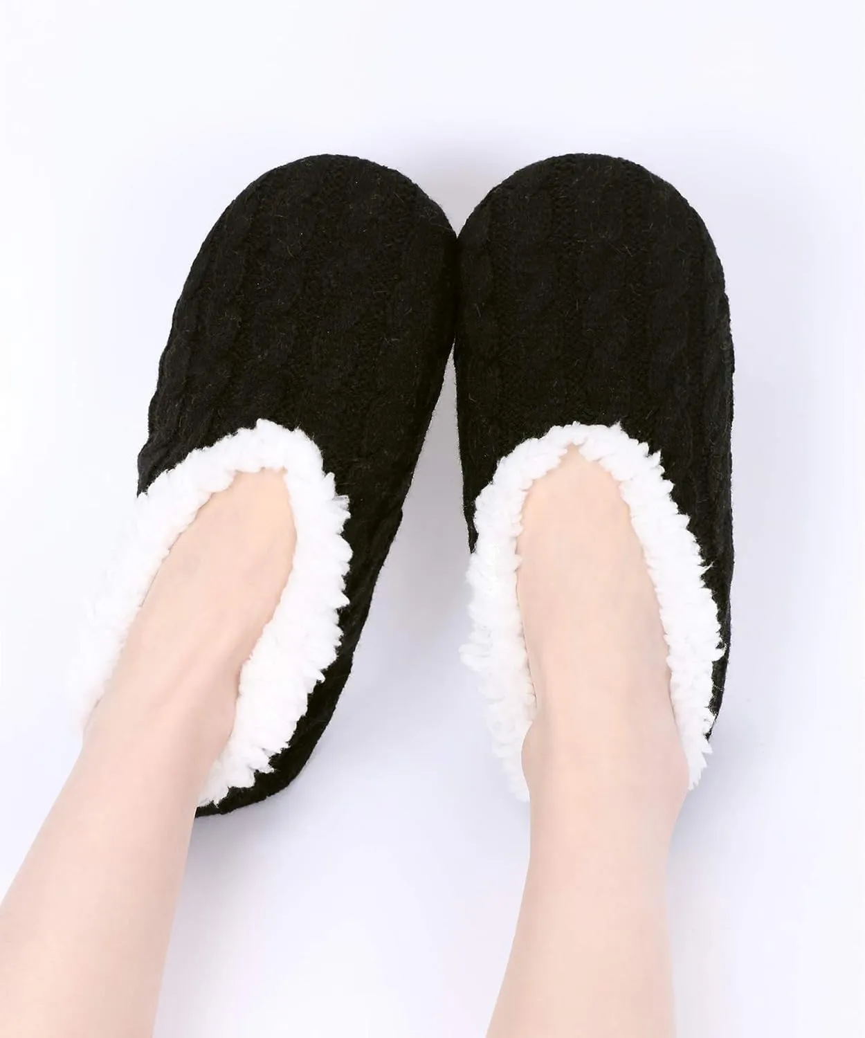 Panda Bros Slipper Socks For Women With Grippers, Fuzzy Womens Slipper Socks With Non Slip Bottoms, Cozy Warm House Slippers