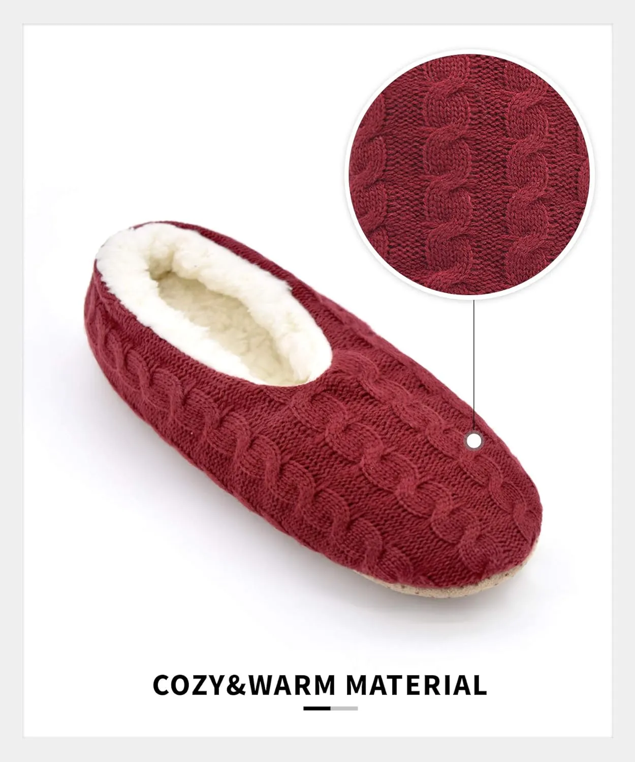 Panda Bros Slipper Socks For Women With Grippers, Fuzzy Womens Slipper Socks With Non Slip Bottoms, Cozy Warm House Slippers
