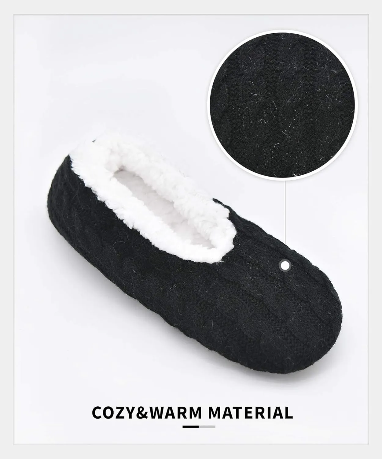 Panda Bros Slipper Socks For Women With Grippers, Fuzzy Womens Slipper Socks With Non Slip Bottoms, Cozy Warm House Slippers