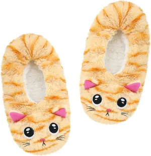 Panda Bros Slipper Socks With Non-Slip Grippers, Cute Fuzzy Warm Cat Animal House Slippers