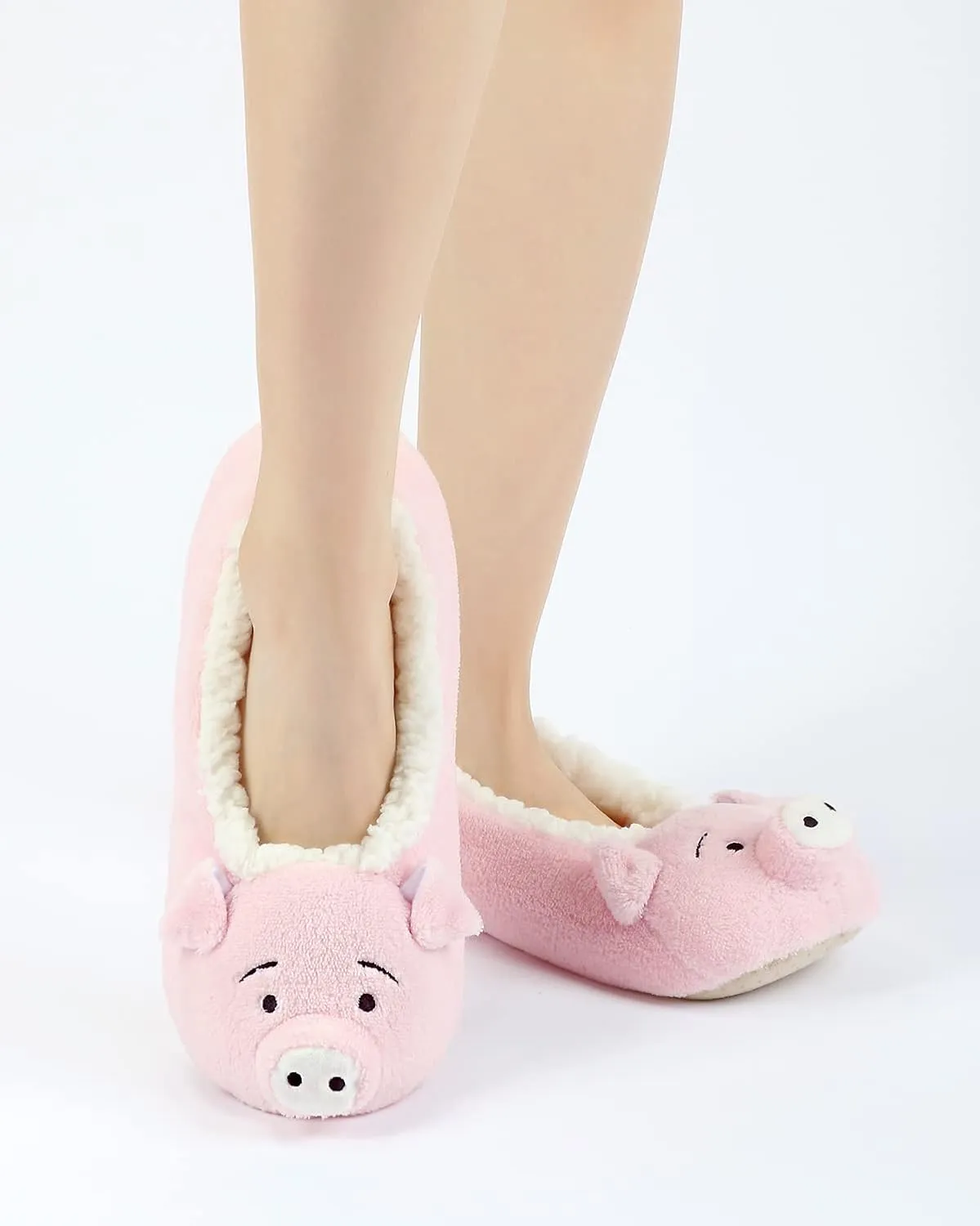 Panda Bros Womens Animal Thick & Warm Slipper Socks With Non Slip Grippers On Bottoms, Character House Shoes, Novelty Slippers for Ladies