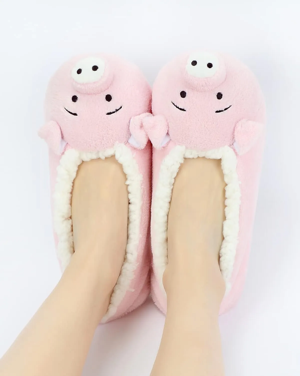Panda Bros Womens Animal Thick & Warm Slipper Socks With Non Slip Grippers On Bottoms, Character House Shoes, Novelty Slippers for Ladies
