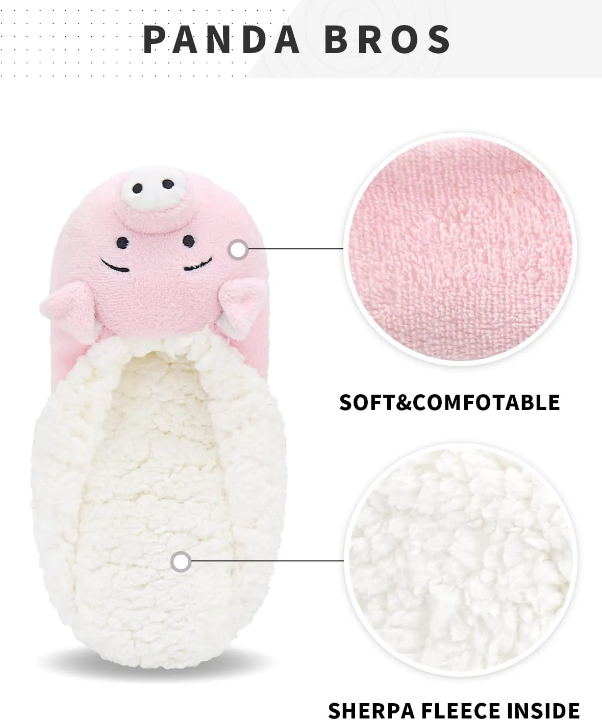 Panda Bros Womens Animal Thick & Warm Slipper Socks With Non Slip Grippers On Bottoms, Character House Shoes, Novelty Slippers for Ladies