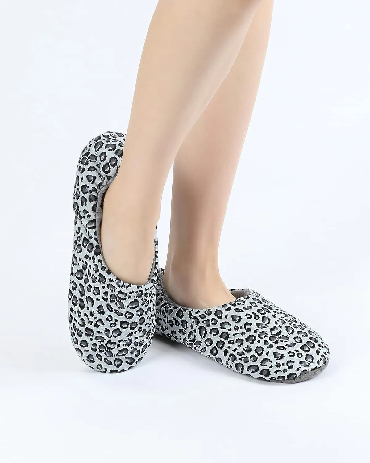 Panda Bros Women's Ballerina House Slippers,Anti-Skid Comfy Warm Ballet Style Slippers