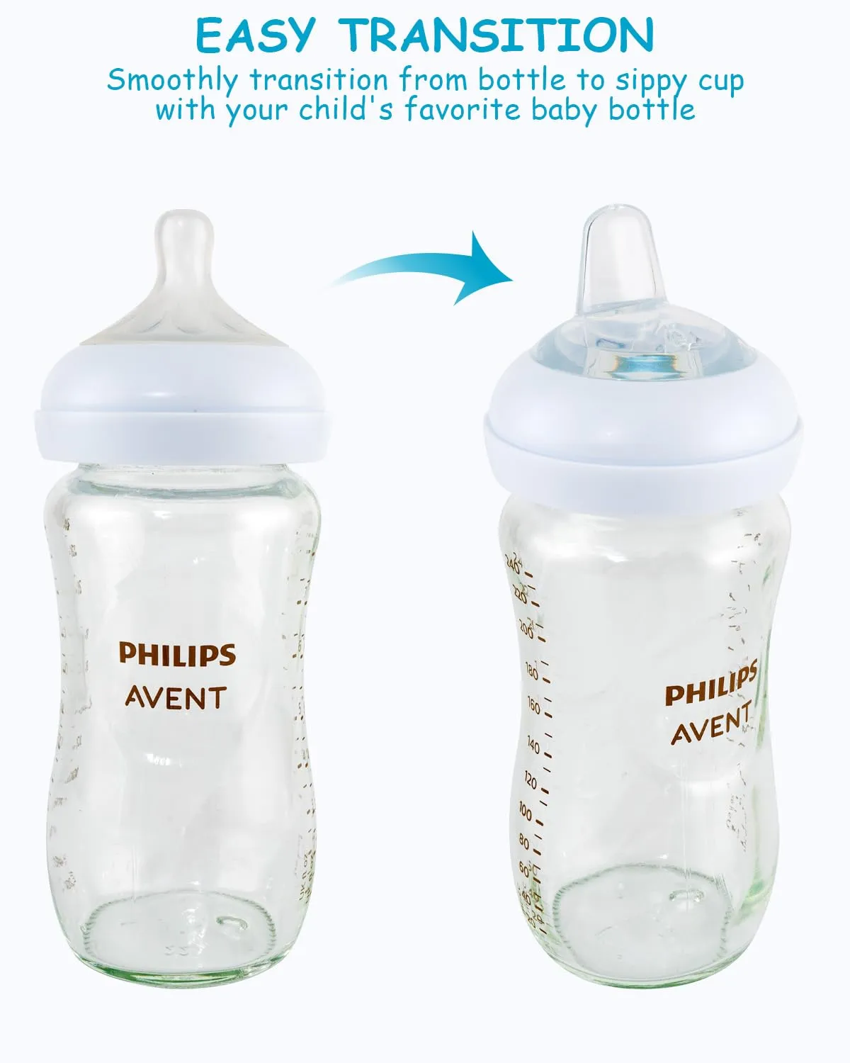Philips Avent Natural Silicone Sippy Spouts, Grippy and Trainer Cups, 6m  - 6 Pack