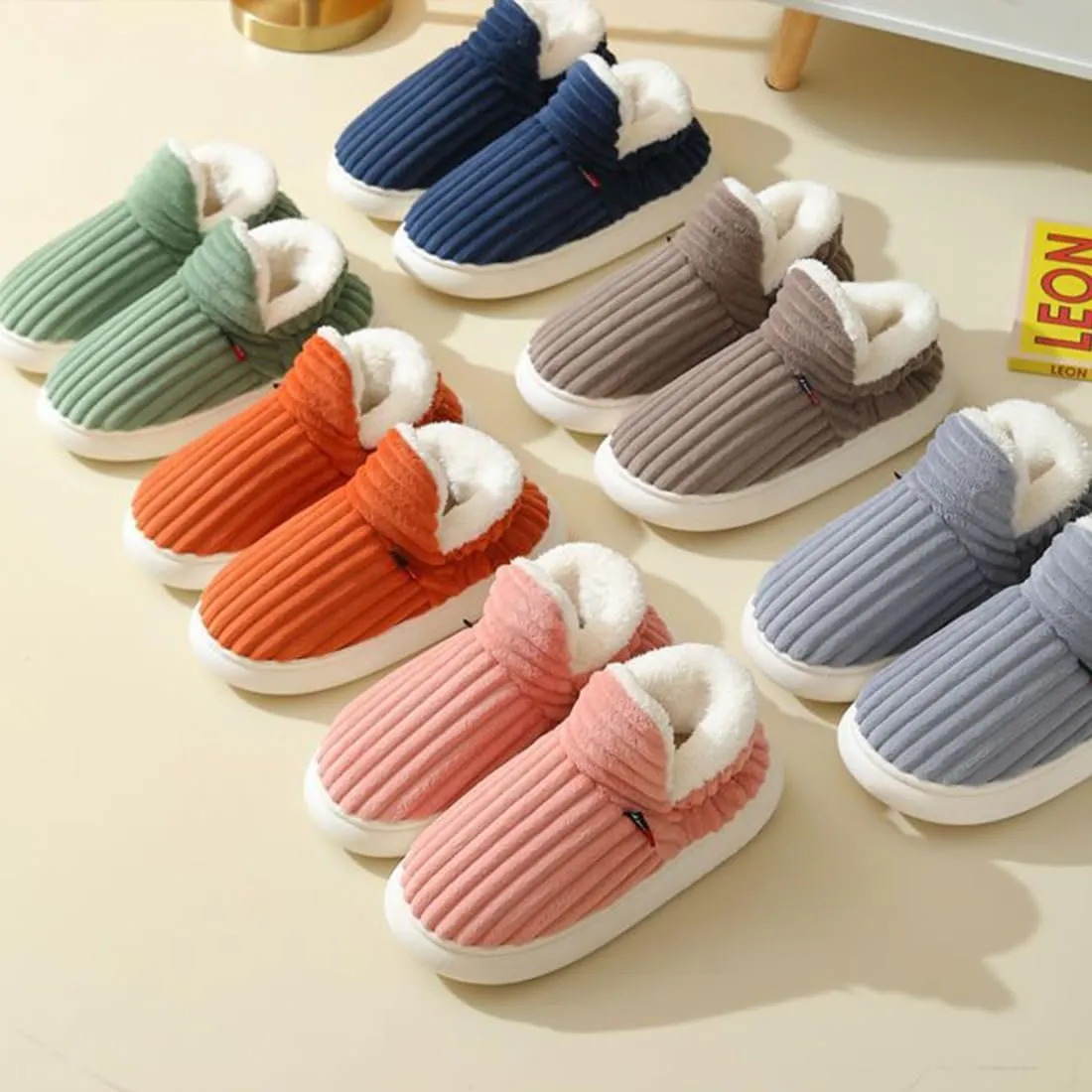 Pluffi Slipper Booties For Women Men Pluffi Cozy Stylish Slipper Winter Fuzzy Warm Thick-Soled House Cloud Slides With Anti-Slip Sole