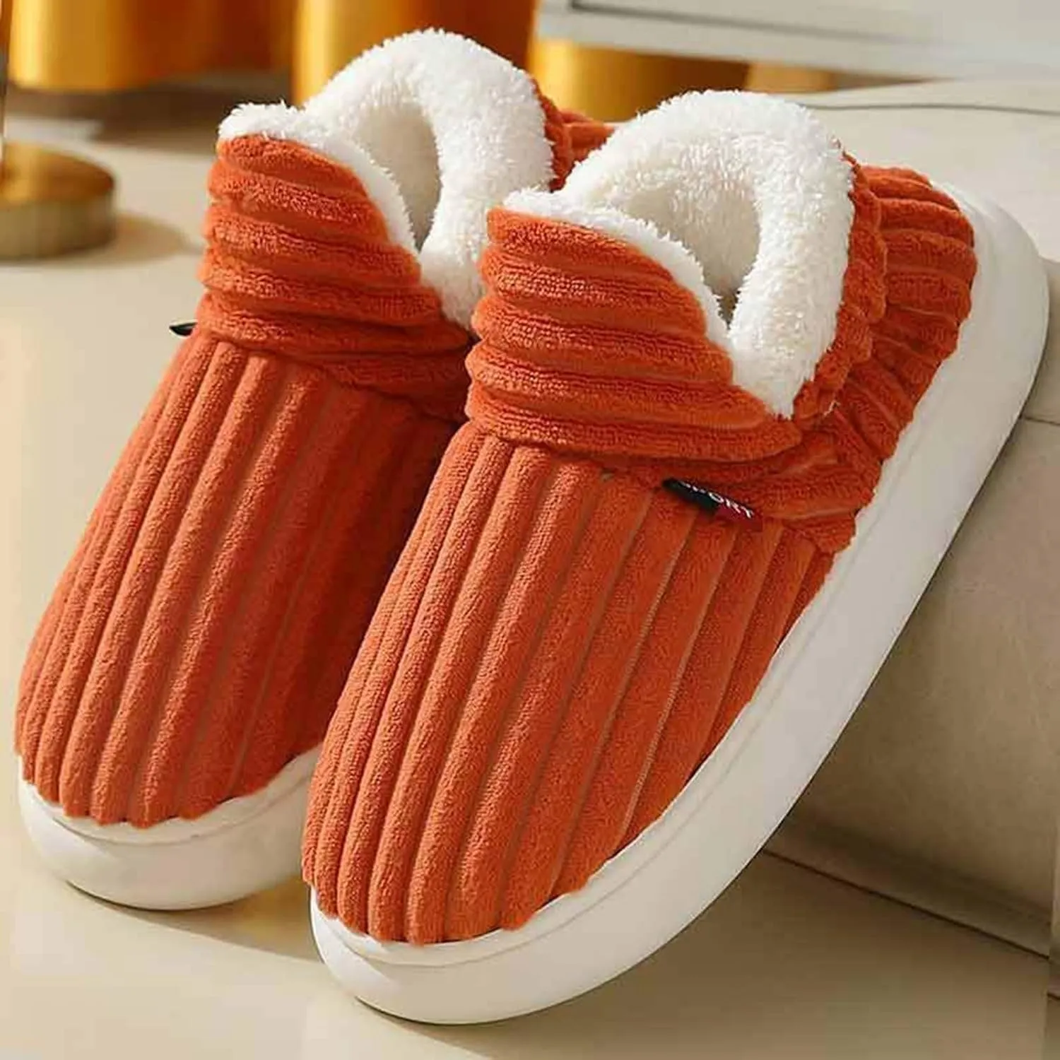 Pluffi Slipper Booties Women Pluffi Cozy Stylish Slipper Winter Fuzzy Warm Thick-Soled Plush House Cloud Slides Men Women