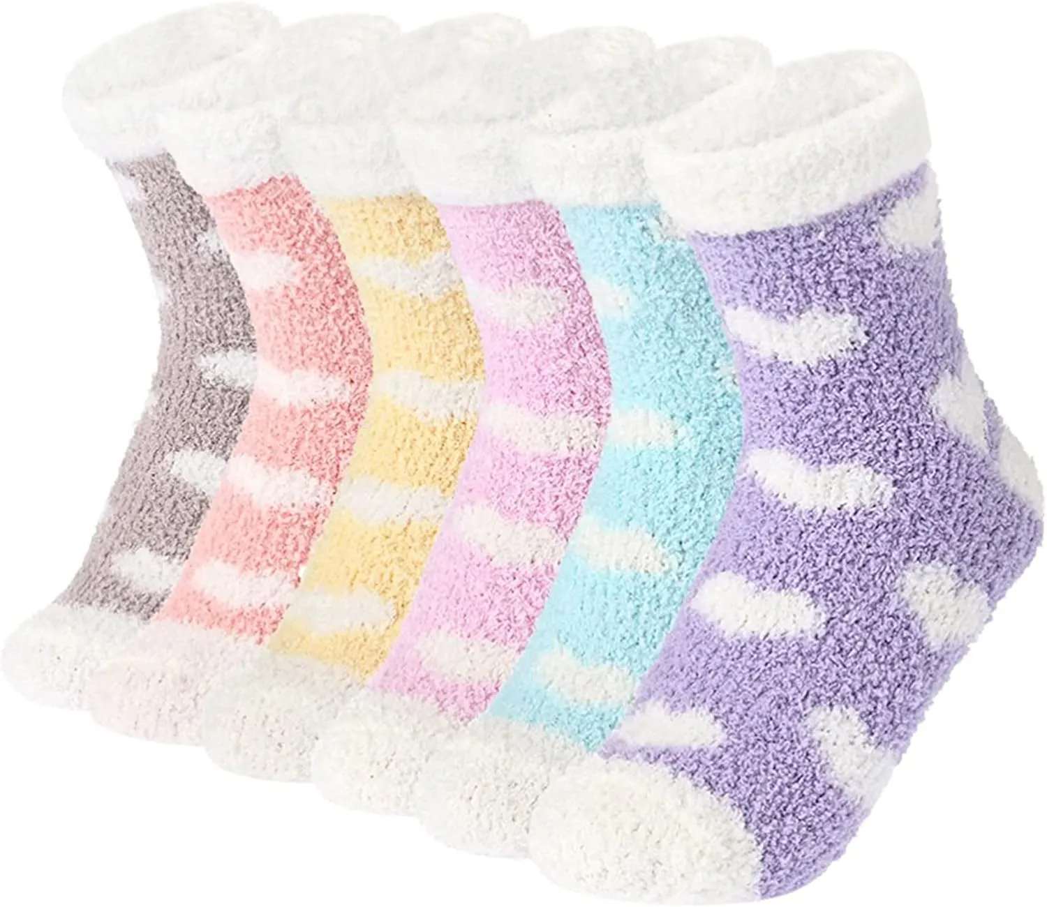 Plush Slipper Socks Women - Colorful Warm Fuzzy