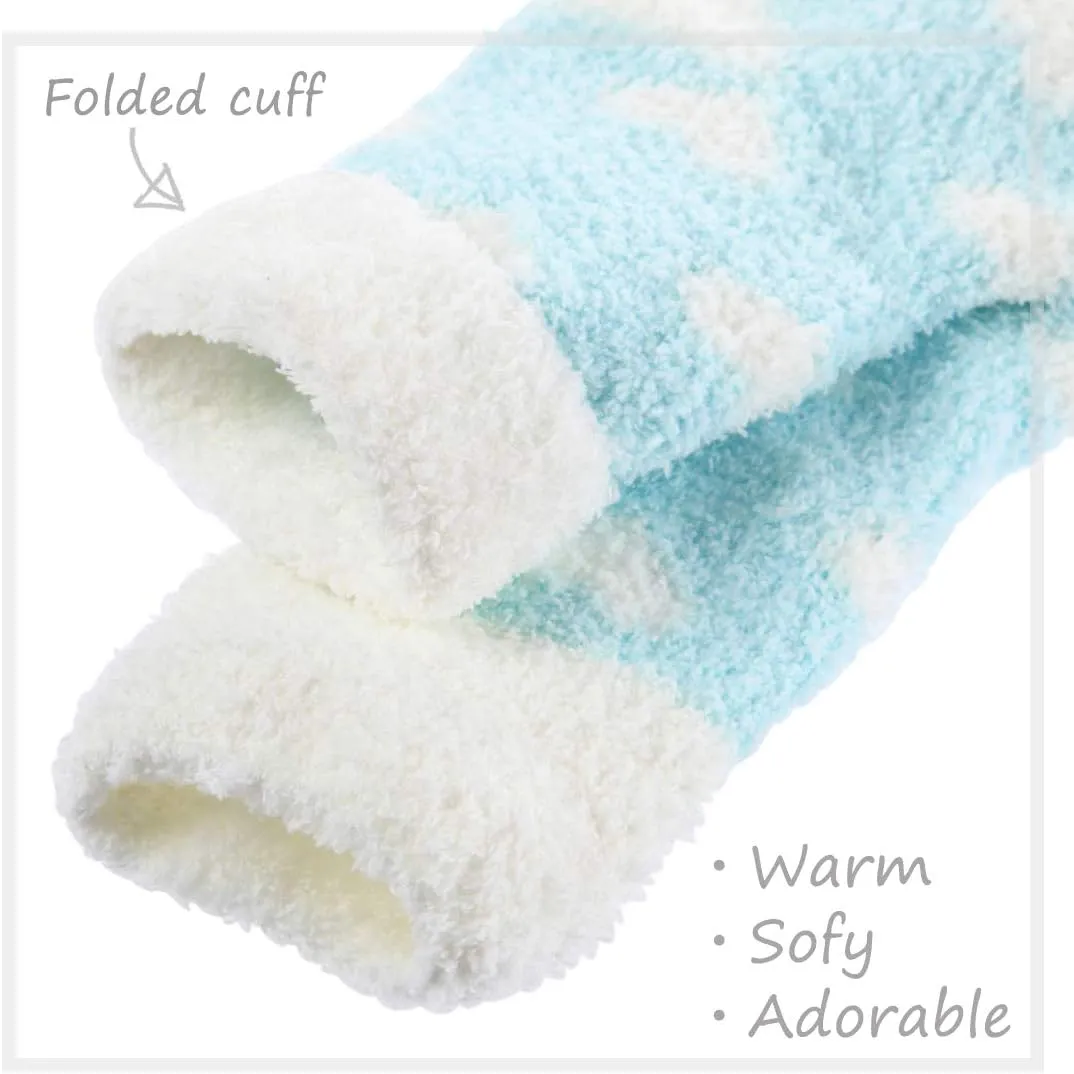 Plush Slipper Socks Women - Colorful Warm Fuzzy