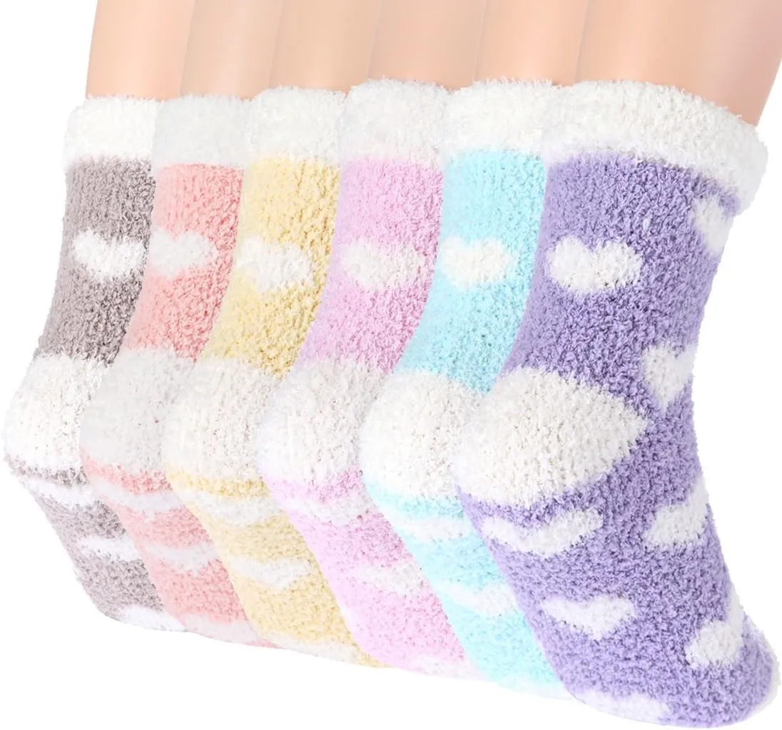 Plush Slipper Socks Women - Colorful Warm Fuzzy