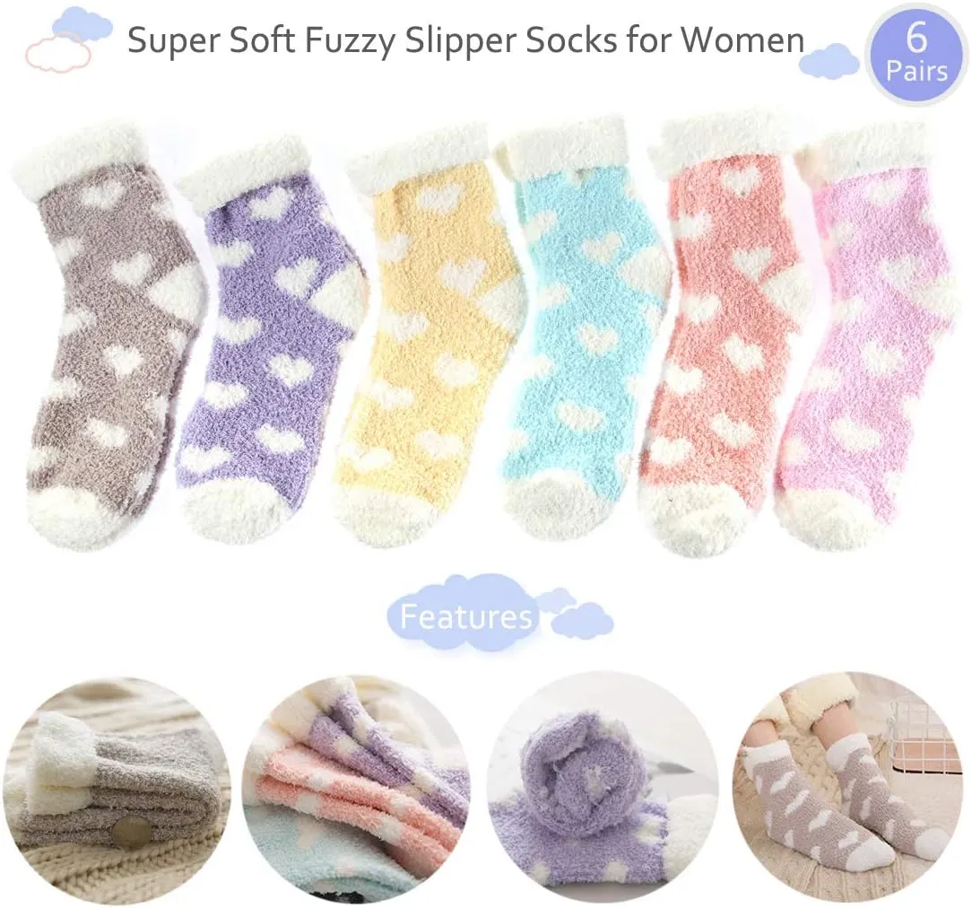 Plush Slipper Socks Women - Colorful Warm Fuzzy