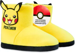 Pokemon Boys Slippers, Pikachu Bulbasaur Soft Kids Shoes, Gifts for Boys(Yellow, 13.5 US)