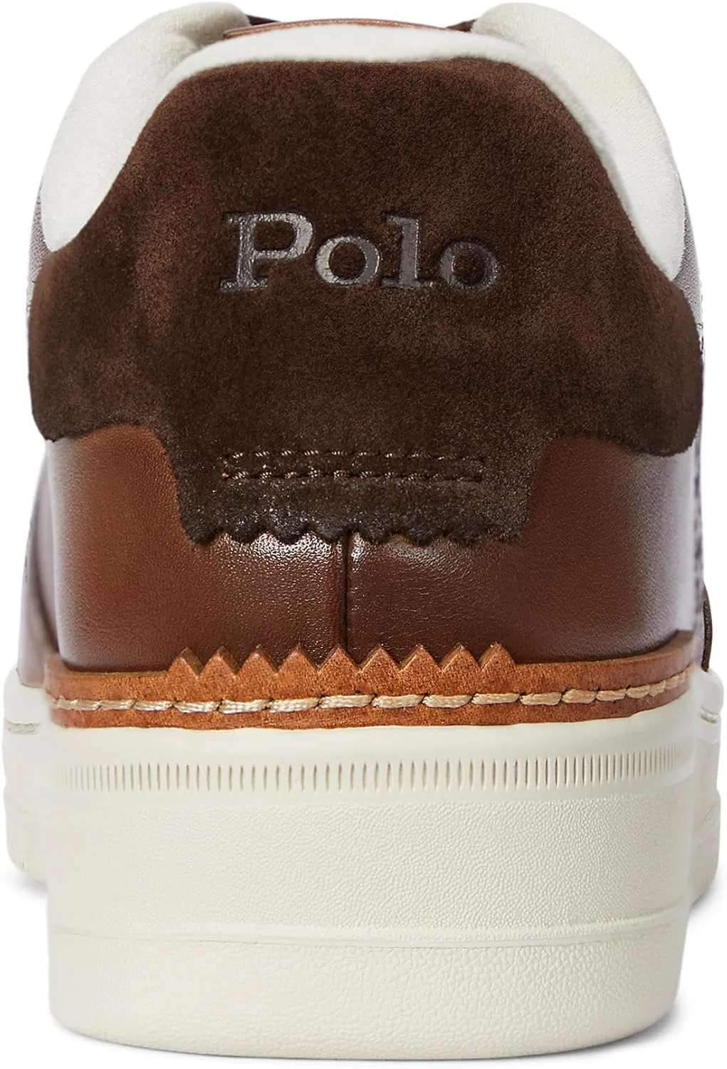POLO RALPH LAUREN Men's Brogue Masters Court Burnished Leather Sneaker