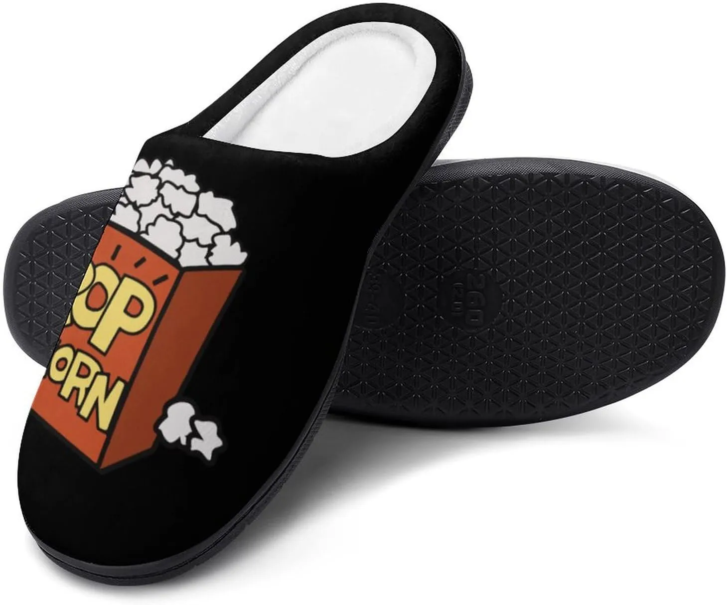 Popcorn Women's House Slippers Warm Anti-Slip Cotton Slippers Home Shoes Indoor Outdoor