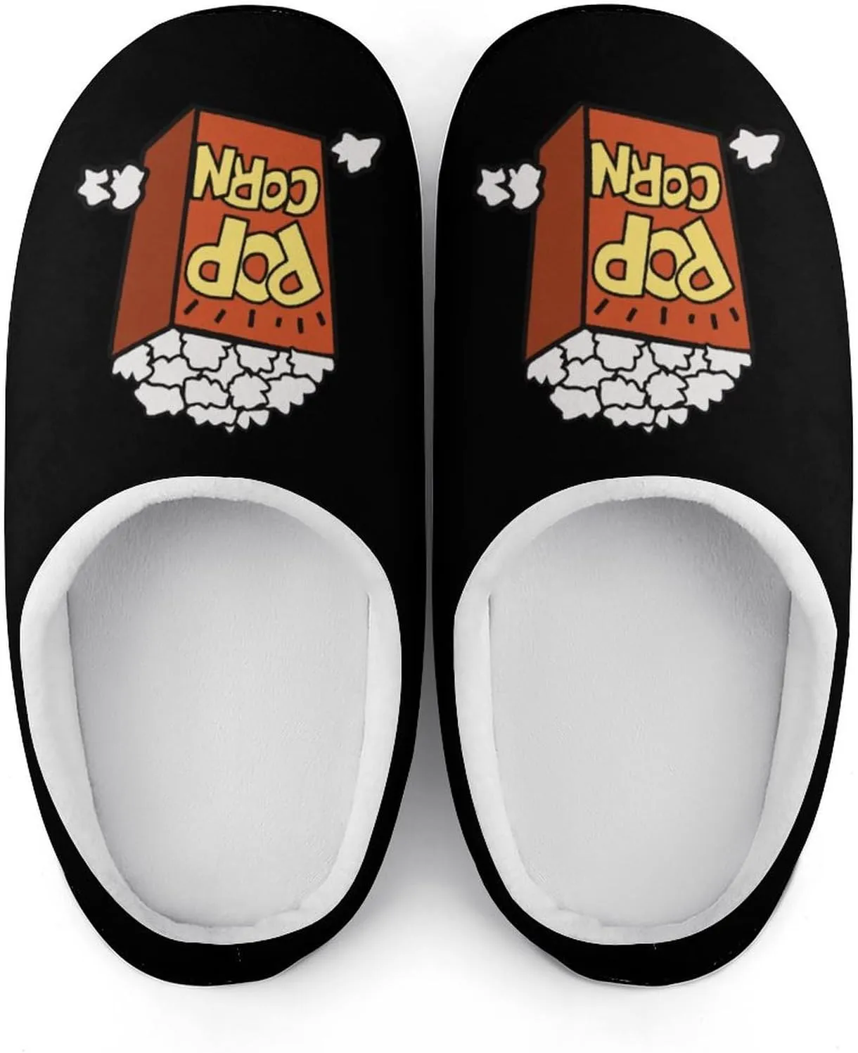 Popcorn Women's House Slippers Warm Anti-Slip Cotton Slippers Home Shoes Indoor Outdoor