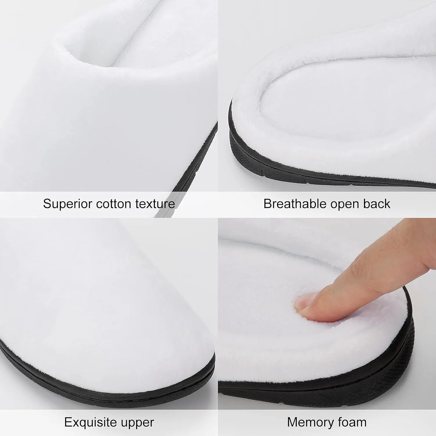 Popcorn Women's House Slippers Warm Anti-Slip Cotton Slippers Home Shoes Indoor Outdoor
