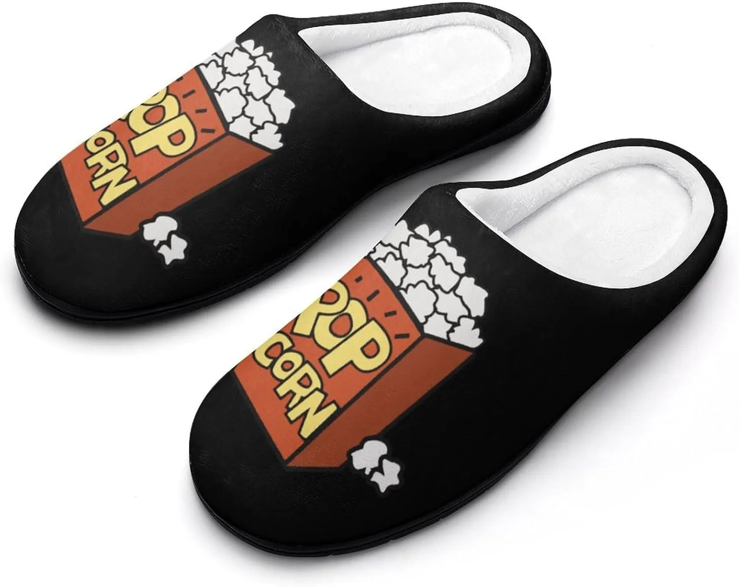 Popcorn Women's House Slippers Warm Anti-Slip Cotton Slippers Home Shoes Indoor Outdoor