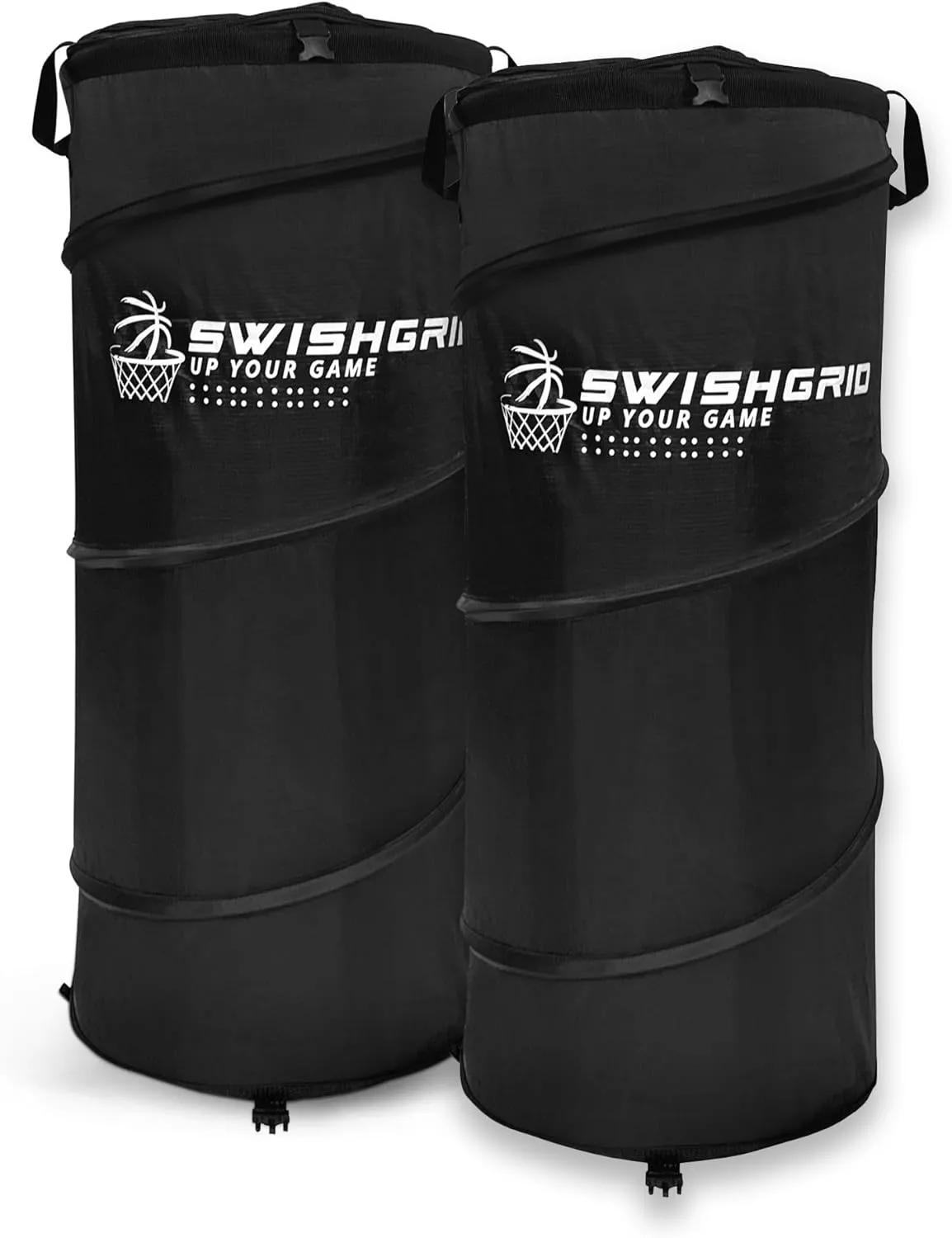 Portable Pop-Up Defender Dummy Trainer - Basketball Dribble Training - Football Tackling, Soccer Dribbling Dummies - Equipment to Improve Skills w/Built-in Storage (2 - Pack)