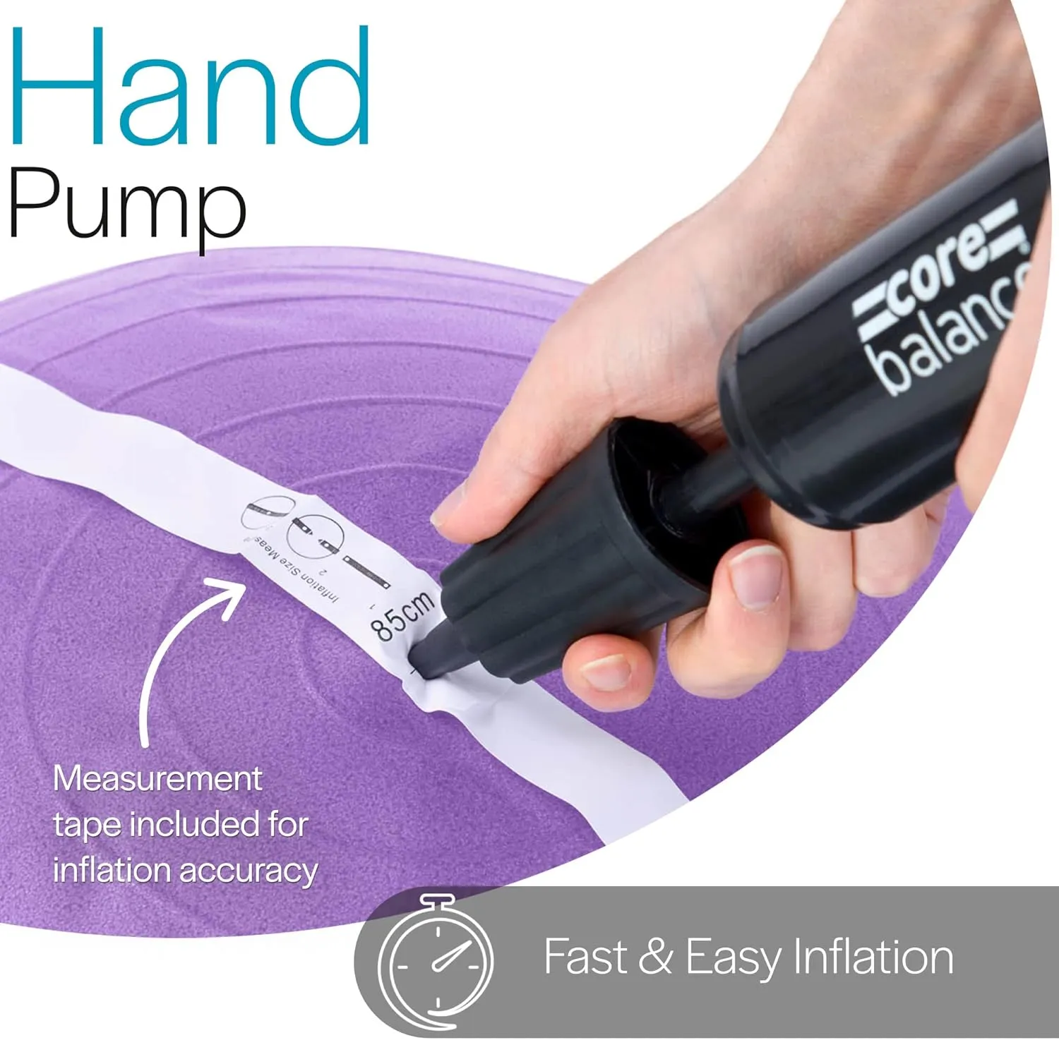 Pregnancy Ball with Air Pump - Ideal for Prenatal Yoga, Pilates, and Maternity Exercises, Doubles as Office Chair, Stability and Balance Training, Physical Therapy Equipment (22-33")