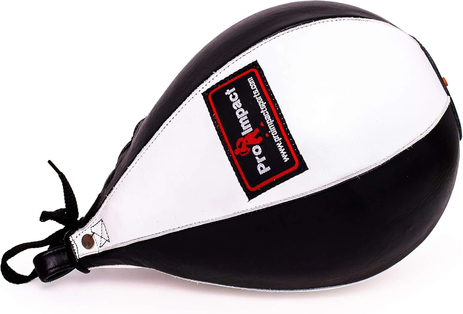 Pro Impact Genuine Leather Speed Bag – Pear Shaped Hanging Ball for Boxing, MMA & Muay Thai – Training Equipment for Doorway Hanging or Ceiling – Boxer Accuracy Workout, Drills & Exercise – Trainer