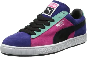 PUMA Men's Suede Stripes and Blocks Classic Sneaker,Spectrum Blue/Black,9 M US