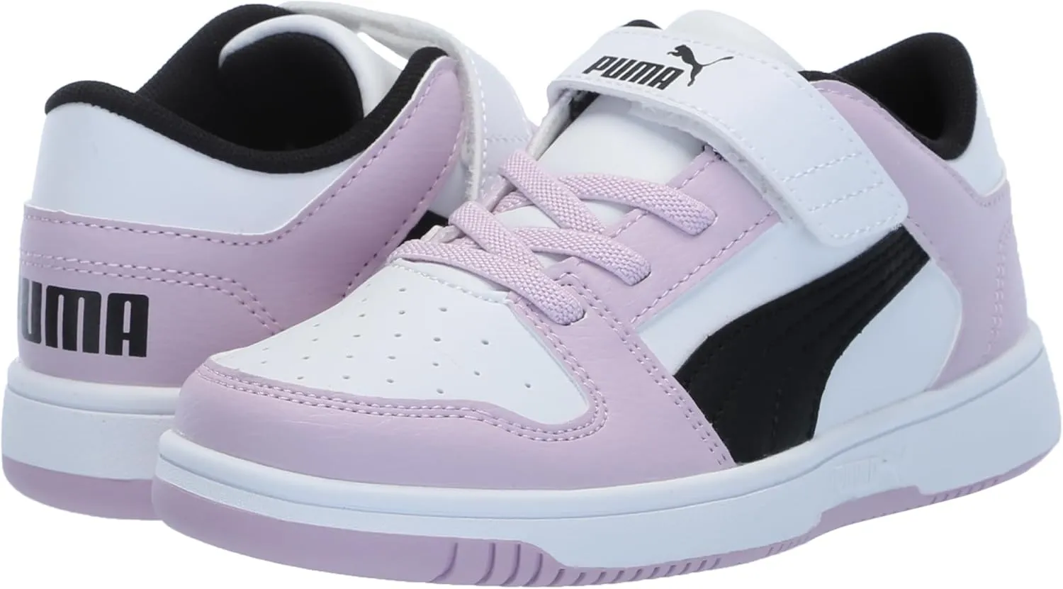 PUMA Unisex-Child Rebound Layup Lo Hook and Loop Sneaker
