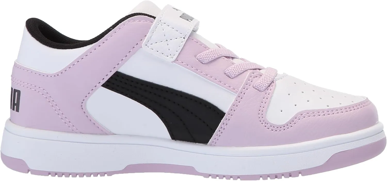 PUMA Unisex-Child Rebound Layup Lo Hook and Loop Sneaker