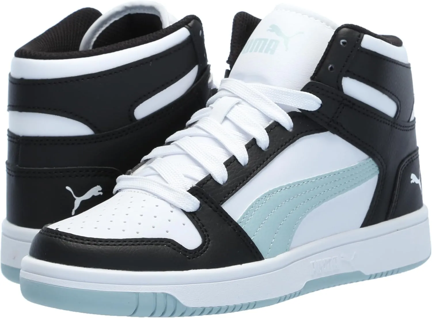 PUMA Unisex-Child Rebound Layup Synthetic Leather Hook and Loop Sneaker