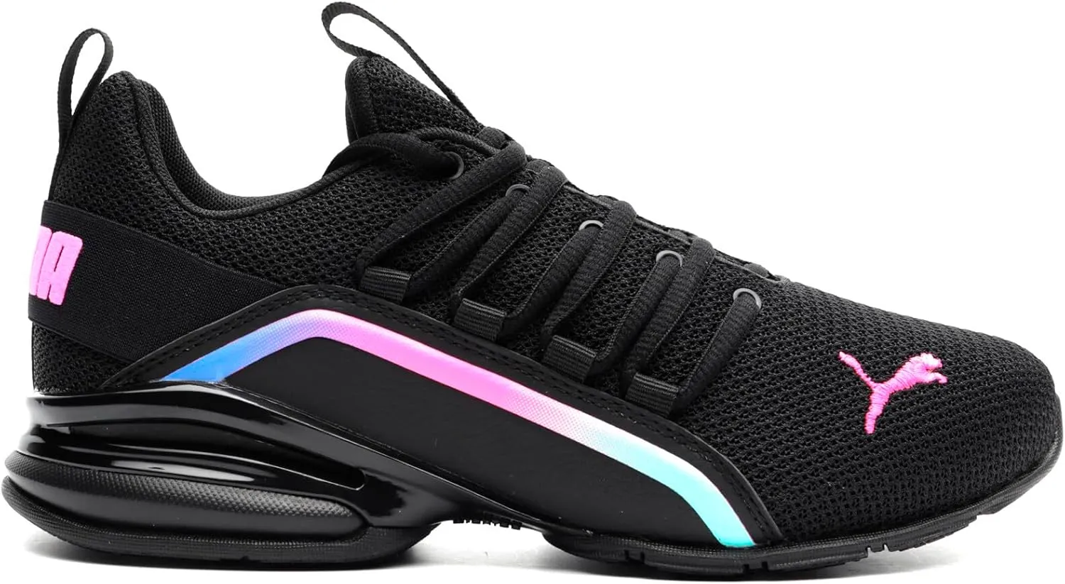 PUMA Women's Axelion Cross Training Shoes, Black-Rose Gold, 8