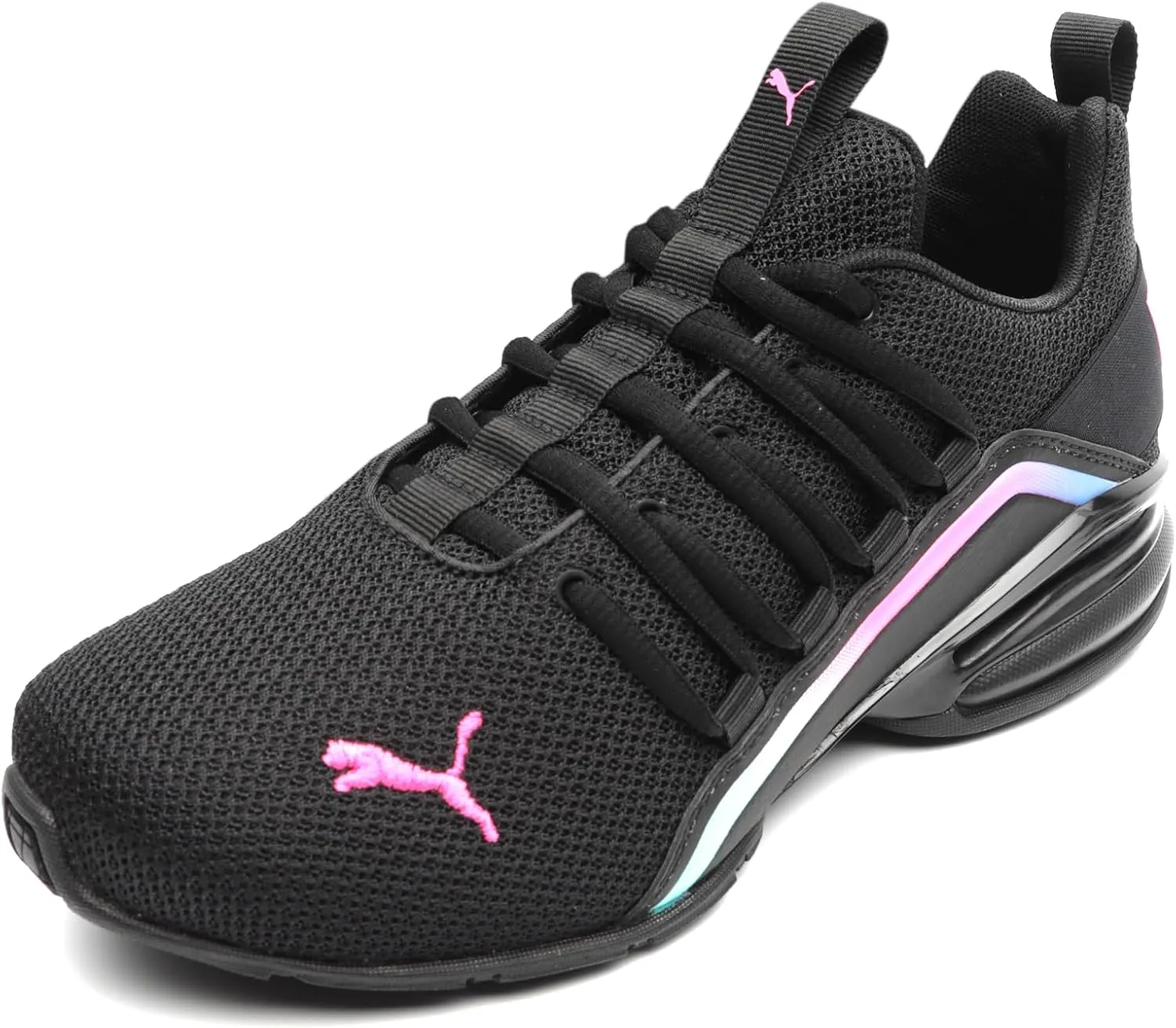 PUMA Women's Axelion Cross Training Shoes, Black-Rose Gold, 8