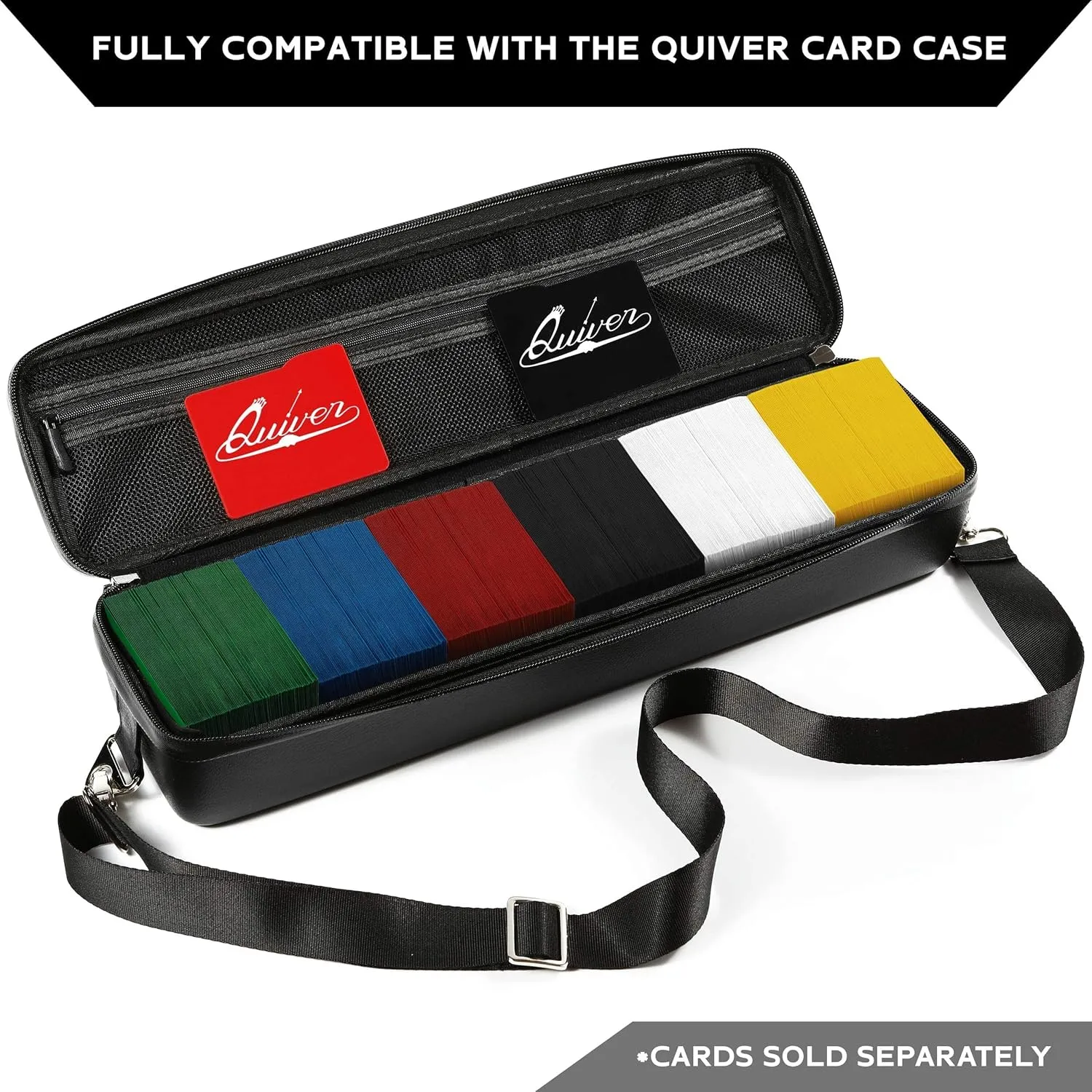 Quiver Time 200 Artemis Standard Size Black Card Sleeves fits Magic: The Gathering Cards - Single Matte TCG Card Protectors Deck Sleeves for Cards for Double Sleeving (66x93mm)