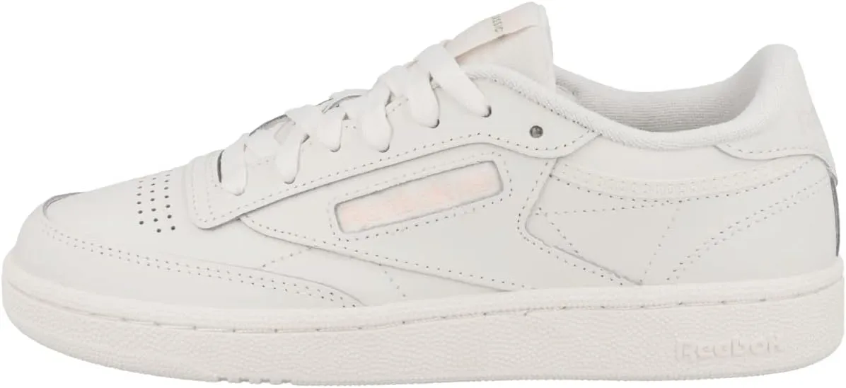 Reebok Women's Club C 85, Chalk Chalk Porcelain Pink, 8 US