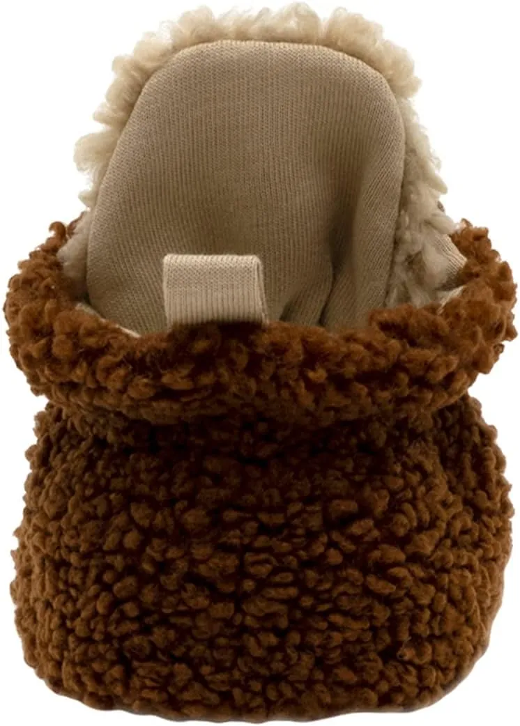 Robeez Baby Girls and Boys Crib Fleece Sherpa Snap Booties with Slip-Resistant Soles for Infant and Toddler, 0-18 Months