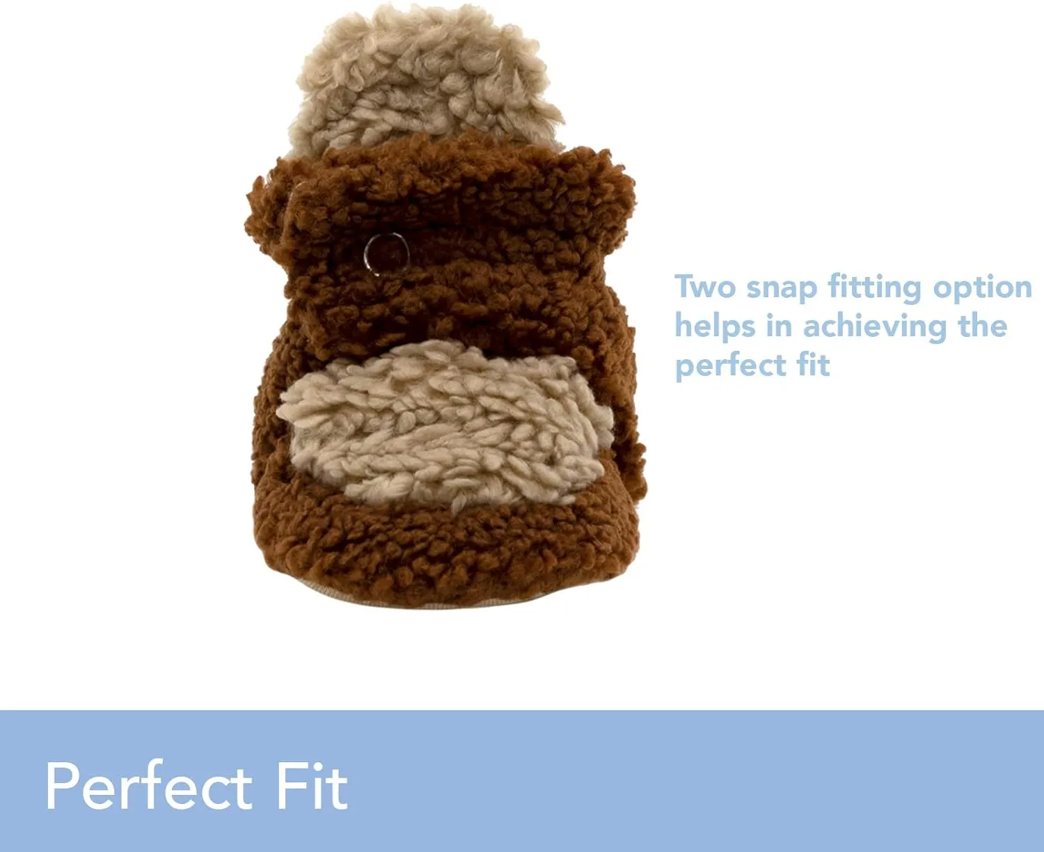Robeez Baby Girls and Boys Crib Fleece Sherpa Snap Booties with Slip-Resistant Soles for Infant and Toddler, 0-18 Months