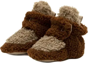 Robeez Baby Girls and Boys Crib Fleece Sherpa Snap Booties with Slip-Resistant Soles for Infant and Toddler, 0-18 Months