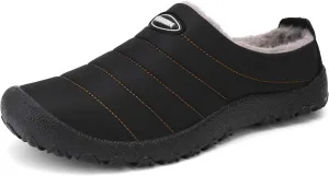 Rojeam Mens Womens Winter Warm Slippers Fur Lined House Shoes Non-Slip for Indoor Outdoor