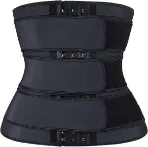 S-6XL Corsets Lumbar Brace Waist Trainer for Women& Men Compression Waist Cincher Body Shaper Postpartum Abdomen Belt (Color : Black, Size : XX-Large)