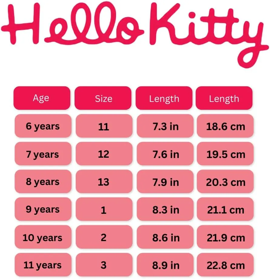 Sanrio Hello Kitty High Top Sneakers for Girls - Kids Sneaker Ankle Hightops Lightweight Athletic Breathable Casual Shoes