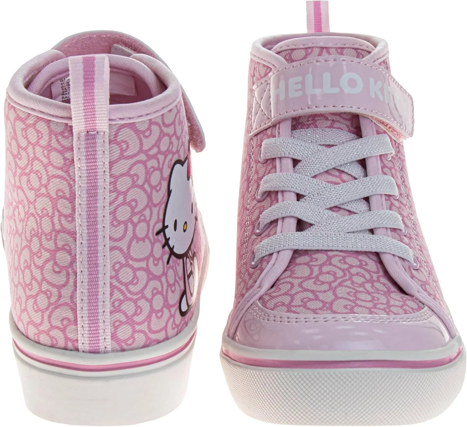 Sanrio Hello Kitty High Top Sneakers for Girls - Kids Sneaker Ankle Hightops Lightweight Athletic Breathable Casual Shoes