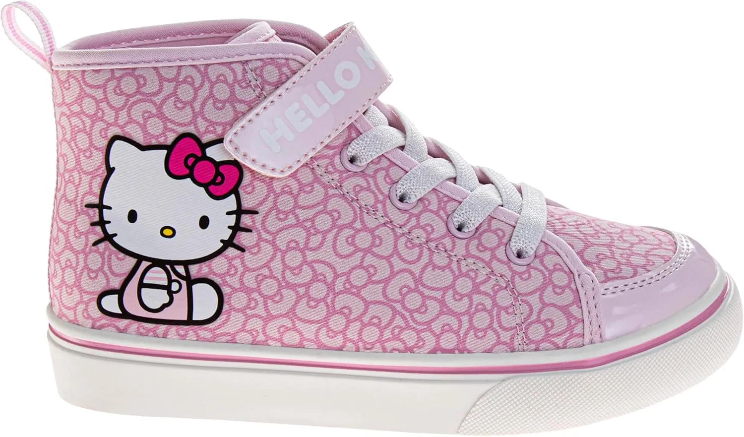 Sanrio Hello Kitty High Top Sneakers for Girls - Kids Sneaker Ankle Hightops Lightweight Athletic Breathable Casual Shoes