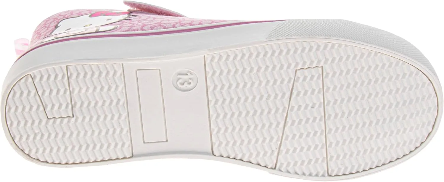 Sanrio Hello Kitty High Top Sneakers for Girls - Kids Sneaker Ankle Hightops Lightweight Athletic Breathable Casual Shoes
