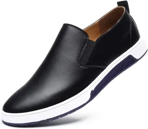 Santimon Men's Slip on Loafers British Style Breathable Flat Dress Shoes Fashion Sneakers