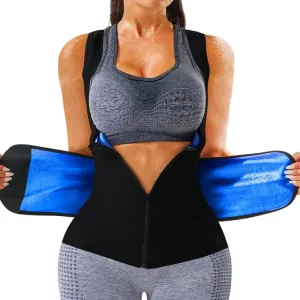 Sauna Vest for Women Sauna Waist Trainer Vest Workout Sweat Vest with Zipper Heat Trapping Sauna Suits