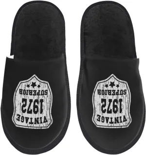 Shield Vintage Stamp Slippers For Women Men Cozy Indoor And Outdoor Slip On Slippers Fuzzy House Shoes