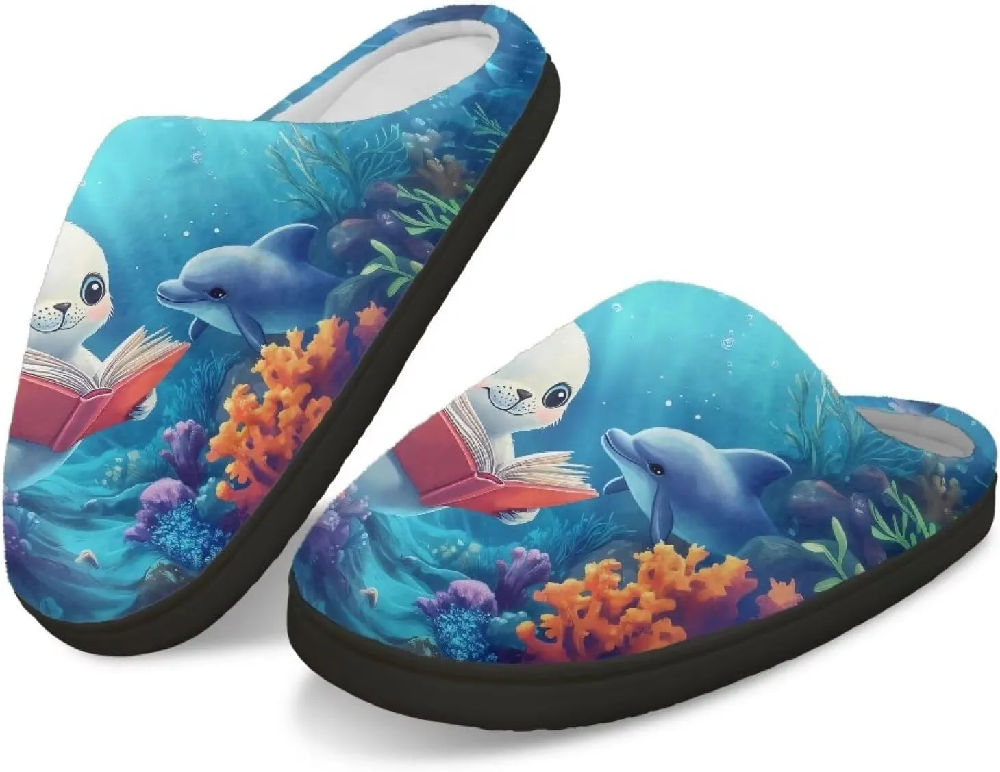 Showudesigns House Slippers for Women Winter Warm Slippers Size 4-12