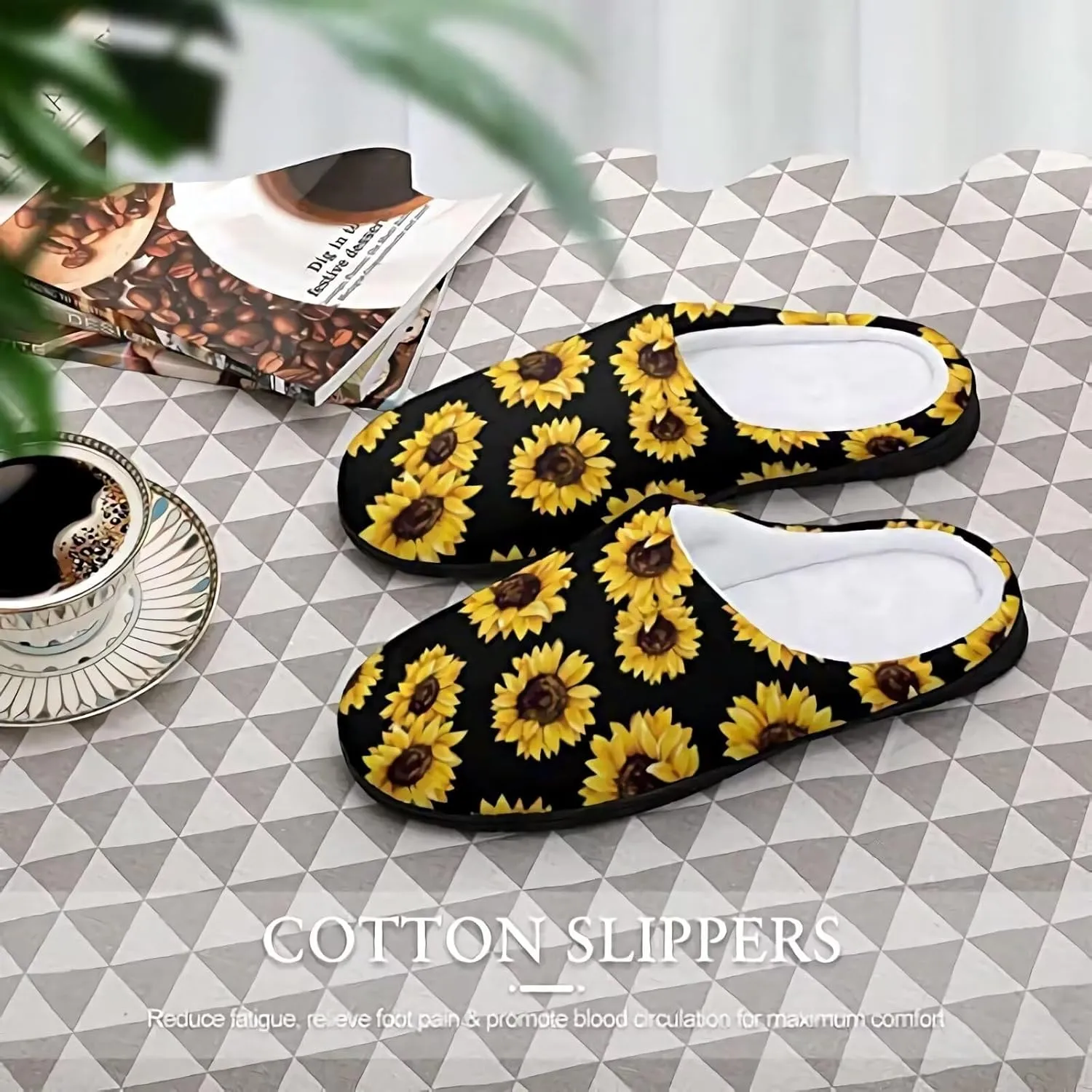 Showudesigns House Slippers for Women Winter Warm Slippers Size 4-12