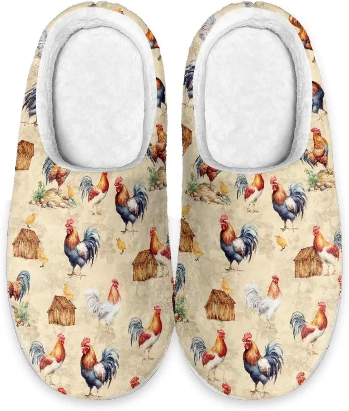 Showudesigns Indoor Winter Home Slippers Size 4-12 Fuzzy Warm